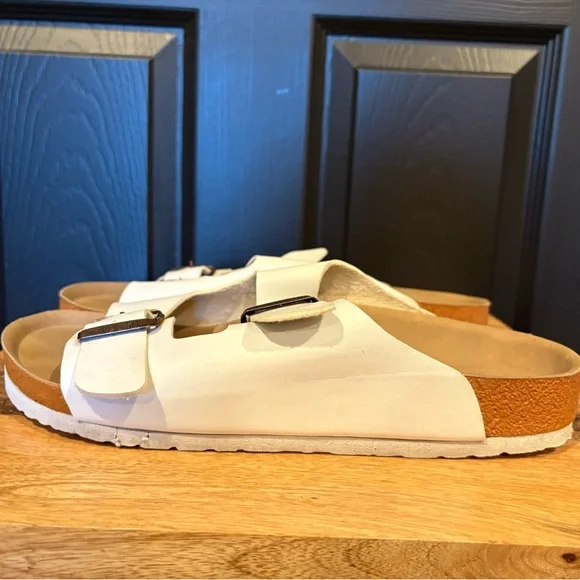 Birkenstock Arizona White Leather Birkoflor 41 - Picture 11 of 16